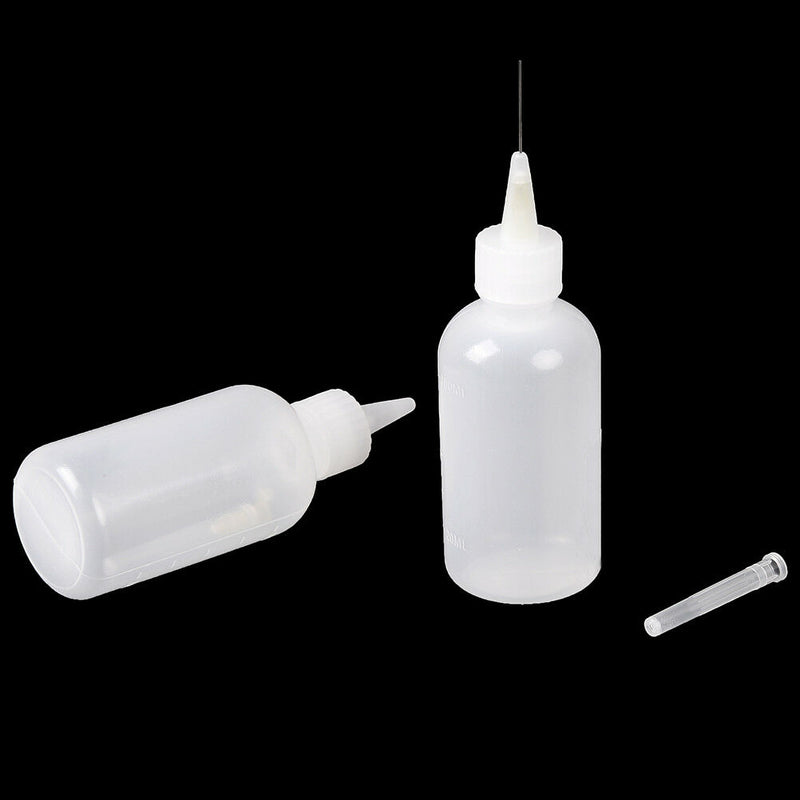 100ml Needle Tip Soldering Liquid Flux Oil Dispenser Plastic Empty Bottle JR