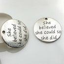 40 Pcs 0.3''/ 8 mm Metal Coin Round Stamping Blank Tag Jewelry Making DIY
