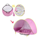 Portable Kids Baby Games Beach Tent Build Outdoor Swimming Pool (Pink) A