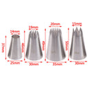 4Pcs Large Icing Piping Nozzles Russian Pastry Tips Baking Tool Cake Decor Se@
