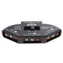 3-Way Audio Video AV RCA Black Switch Selector Box Splitter with/3RCA Cable