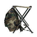 2 in 1 Folding Stool Seat + Backpack for Camping Fishing Picnic BBQ Beach