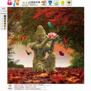 5D Buddha Holding Lotus Diamond Painting Embroidery DIY Cross Stitch Decor