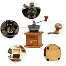 Classical Wooden Manual Coffee Grinder Stainless Steel Retro Spice Mini B WBL