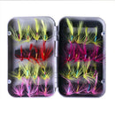 32pcs Single Hook Feather Bionic Moth Fishing Insect Flies Crankbaits Lures