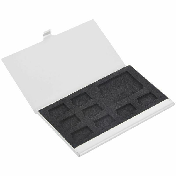 9 Micro-SD/SD Memory Card Storage Holder Box Protector Metal Cases 8 TF&1 S O7F5