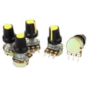 5 Piece 100K Ohm 3 Terminals Linear Taper Rotary Audio B Type Potentiometer