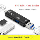 Black Micro SD USB TF OTG to USB 2.0 Adapter Card Reader For Tablet PC New OGN