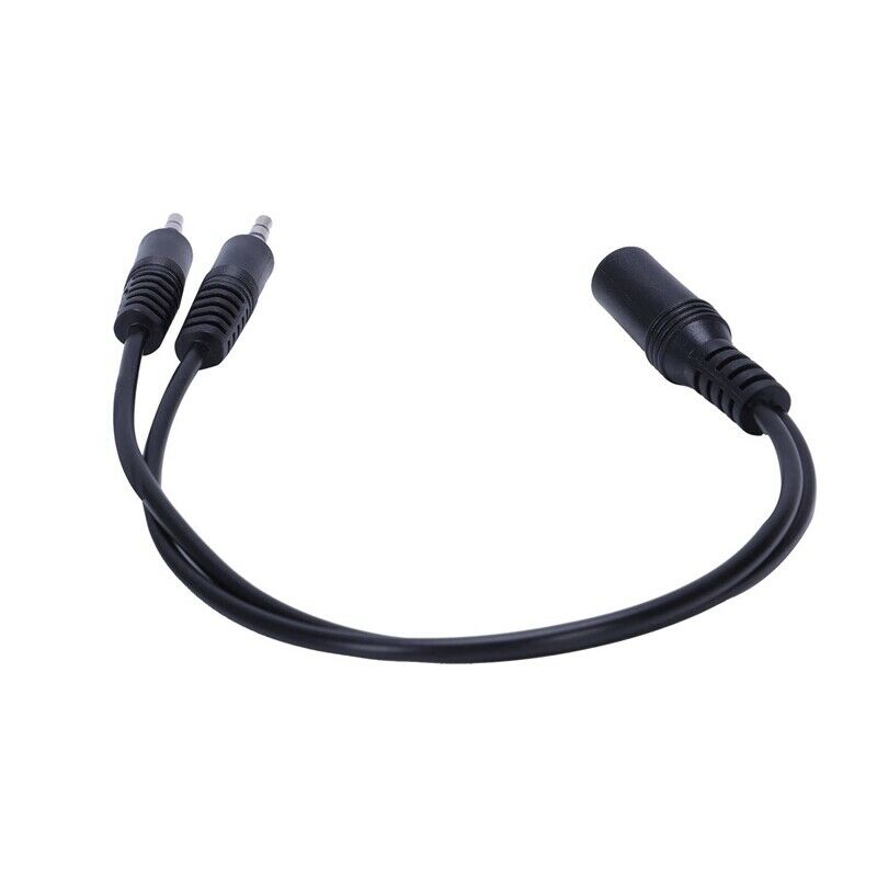 Black 3.5mm female to 2 of 3.5mm Male Audio Splitter Cable for speakers or  U9A1