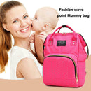 Dot Print Backpacks Mommy Maternity Bags Baby Care Diaper Bags (Rose Red) SN9F