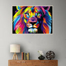 Full Drill Round Drill 5D Diy Diamond Painting "Colorful Lion" Embroidery C