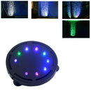 Aquarium Bubble LED Light Air Stone Curtain Lamp Fish Tank Lights Disk 12 Color