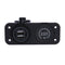 Center Console 4.2A With Aperture Dual USB Blue + 12V Color Voltmeter
