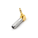 3.5mm 3 Pole Male Plug Solder Jack Audio Adapter Connector 90 Degree  JR