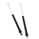 2x Drum Brushes Retractable Steel Brushes Sticks Brush with Rubber Handles