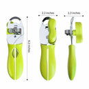 1X(Manual Can Opener Stainless Steel And Durable Sharp Edge Metal Blades He