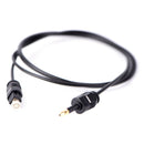 Black Audio Cable Toslink Plug To Mini-Toslink Optical 3.5mm Jack 1m KH P ES