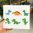 Child DIY Diamond Painting Round Drill Animal Dinosaur Stickers Phone Decor