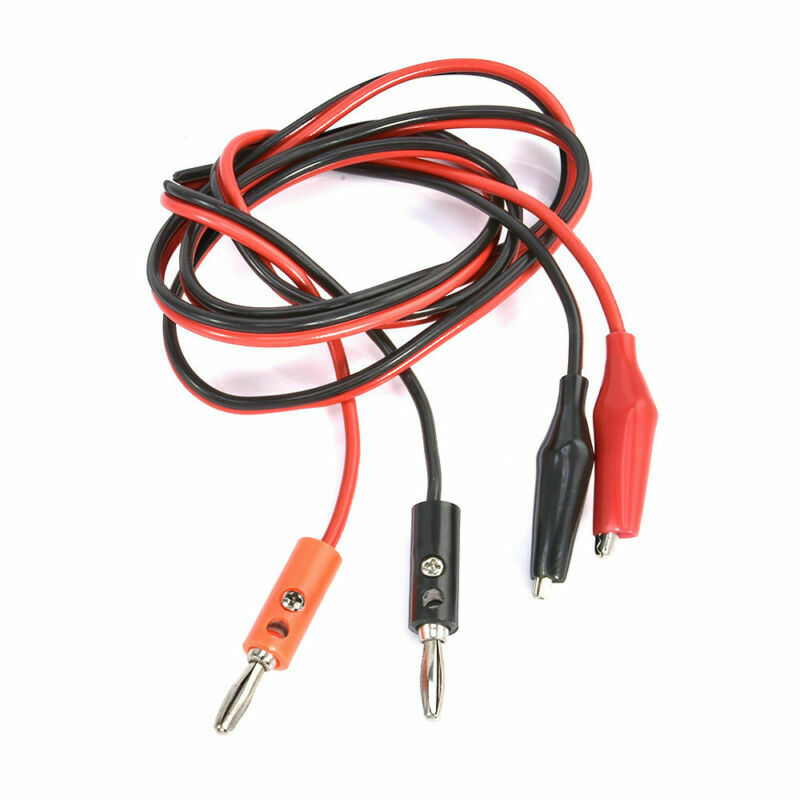 New Test Wire Probe Lead Silicone Banana Plug to Crocodile Alligator Clip 102cm