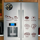 Mute Refrigerator Magnets Souvenir Digital Self Adhesive Wall Clock Fridge
