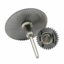 6pcs High-speed-steel Circular Rotary Blade Wheel Discs Mandrel for Wood Cutting