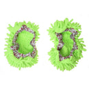 Multi-Function Chenille Fibre Washable Dust Mop Slippers - Random Color (Pa
