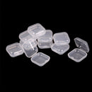 10Pcs Mini Clear Plastic Small Box Jewelry Earplugs Container Storage BoxTO