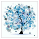 5D DIY Diamond Painting Happiness Tree Cross Stitch Embroidery (Blue)