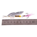 Spoon Metal Fishing Lure Sequins Spinner Baits Feather Fishhook Tackle Accessory
