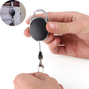 Metal Retractable Key Chain Card Badge Holder Steel Recoil Ring Pull Belt Clip