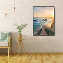 Painting By Numbers Kit DIY Seaside Steps Canvas Oil Art Picture Home Decor A