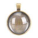 60pcs Pendant Trays Bright Glass Cabochon Necklace Cord for Photo Pendant DIY 3C