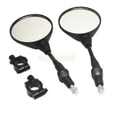 Motorcycle 22mm Handlebar Rear View Side Mirrors Round Shape