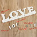 4Hooks White LOVE Coat Hat Clothes Robe Key Holder Rack Wall Hanger Home  FE FT