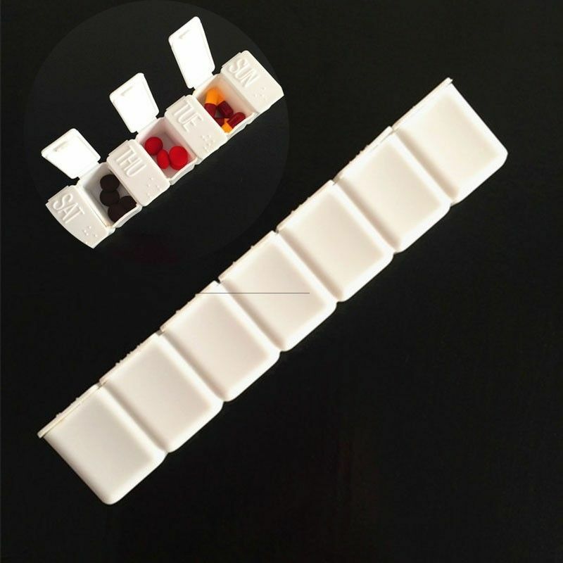 Weekly 7 Day Tablet Pill Box Holder Medicine Storage Container Case Portable
