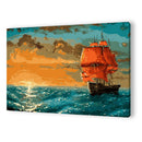 Painting By Numbers Kit DIY Sailing Boat Digital Canvas Wall Art Home Decor