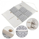 7 Pockets Cotton Linen Wall Hanging Storage Bags Door Pouch Bedroom Wall Ha L5D9