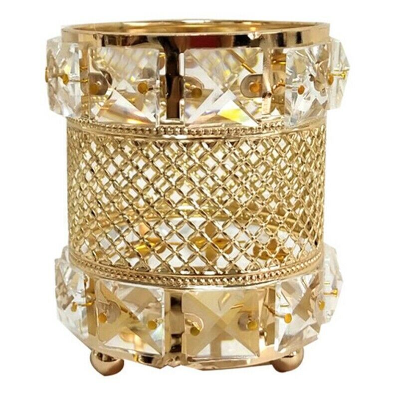 Metal Crystal Makeup Organizer Beauty Tools Storage Makeup Brush Pen Holder K2T7
