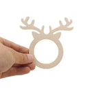 10Pcs Wooden Deer Head Napkin Holder Rings Dinner Banquet Christmas P3H1 R5X5