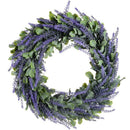 Artificial Wreath, Door Wreath 17 Inch Lavender Spring Wreath Round Wreath