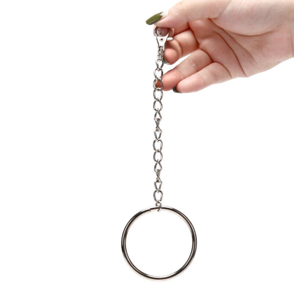 20cm Long Metal Wallet Chain Belt Rock Hipster Pant Jean Keychains Big RingPu-OZ