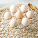 1X Stainless Steel 7 holes Egg Holder Boiled Steam Egg Steamer Rack Kitchen Tool