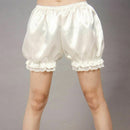 Drawers satin pumpkin pants petticoat small costume White ladies free size  M3X4