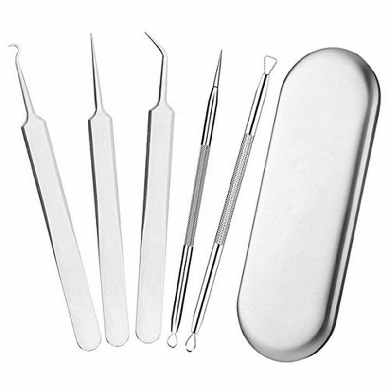 5pcs Acne Blackhead Remover Picker Comedone Pimple Blemish Extractor Needle Q9C3