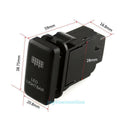 12V Blue 2LED Car Replacement 2 Way ON-OFF Push Button LED Light Switch