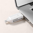 USB2.0 Micro USB OTG Card Reader for TF SD Memery Card for PC Phone (White) A