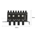 8 Channels PC Case Cooling Fan HUB 4 Knob Radiator Speed Controller (4 Pin) A