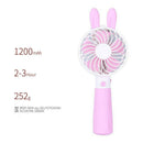 Pink Mini Usb Handheld Selfie Sticks With Rechargeable Air Cooling Fan Trav