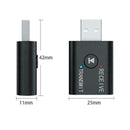 2in1 USB Bluetooth 5.0 Audio Transmitter Receiver Adapter Car 3.5mm For PC E7V9