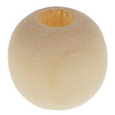 1 pack of 20 round single holes large natural wood beads - 12 mm P4T6